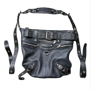 Black Leather Crossbody Bag